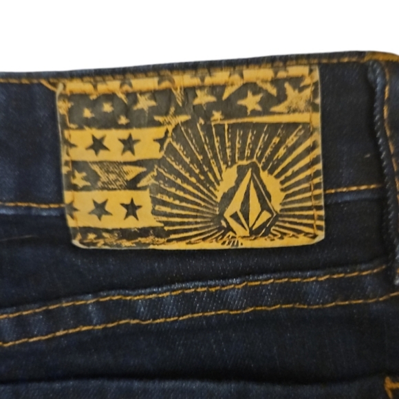 Volcom Super Skinny Cropped Jeans - Dark Denim - 0 - Picture 5 of 6